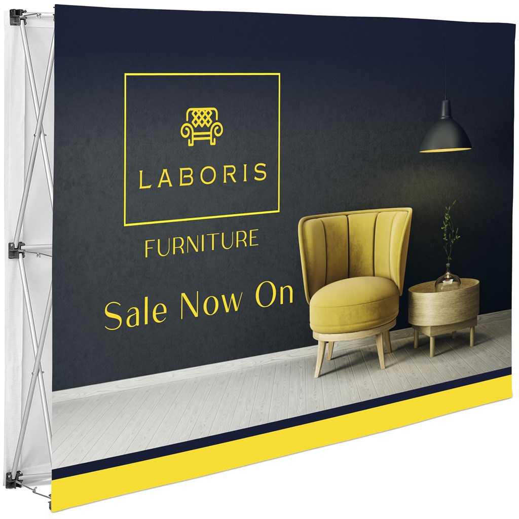 Double-Sided Straight Banner Walls