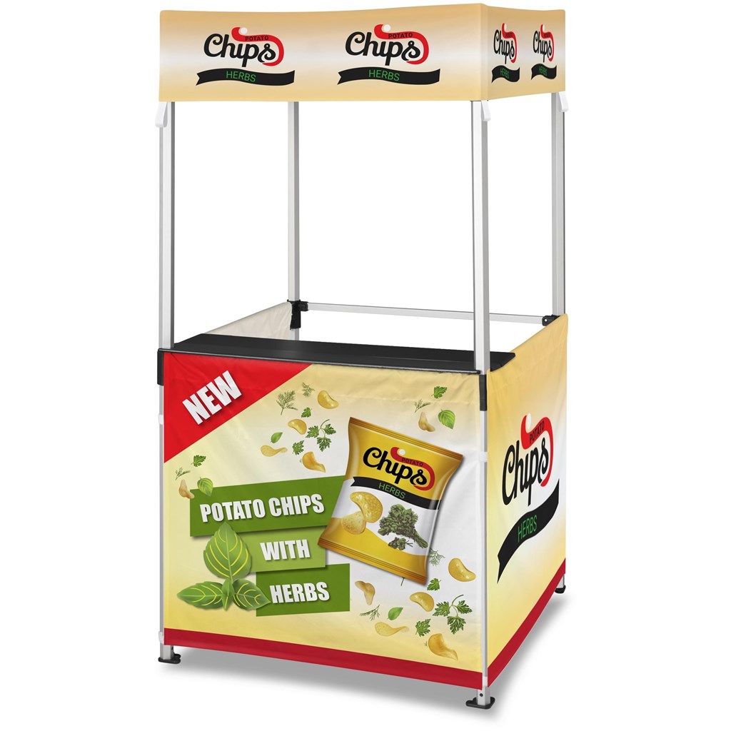 Ovation Sublimated Gazebo 1m X 1m Kiosk - 3 Half-Wall Skins - Image 8