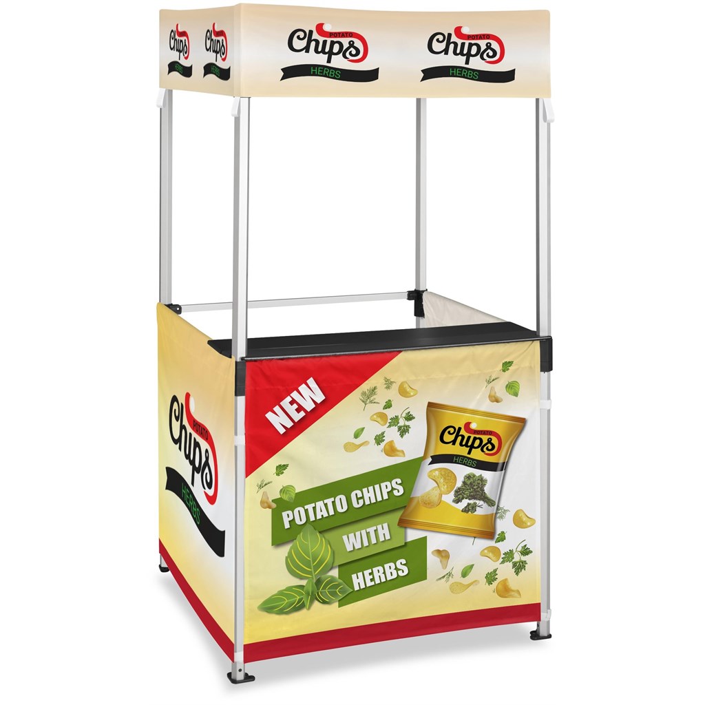 Ovation Sublimated Gazebo 1m X 1m Kiosk - 3 Half-Wall Skins - Image 12