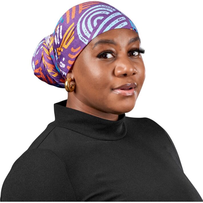 Pre-Printed Sample Hoppla Crown Polyester Head Wrap - Image 4