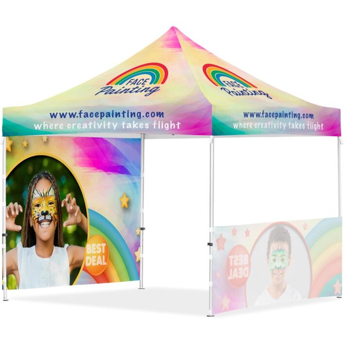 Coated Steel Sublimated Gazebo 3m x 3m - 1 Half-Wall Skin - 1 Full-Wall Skin - Image 6