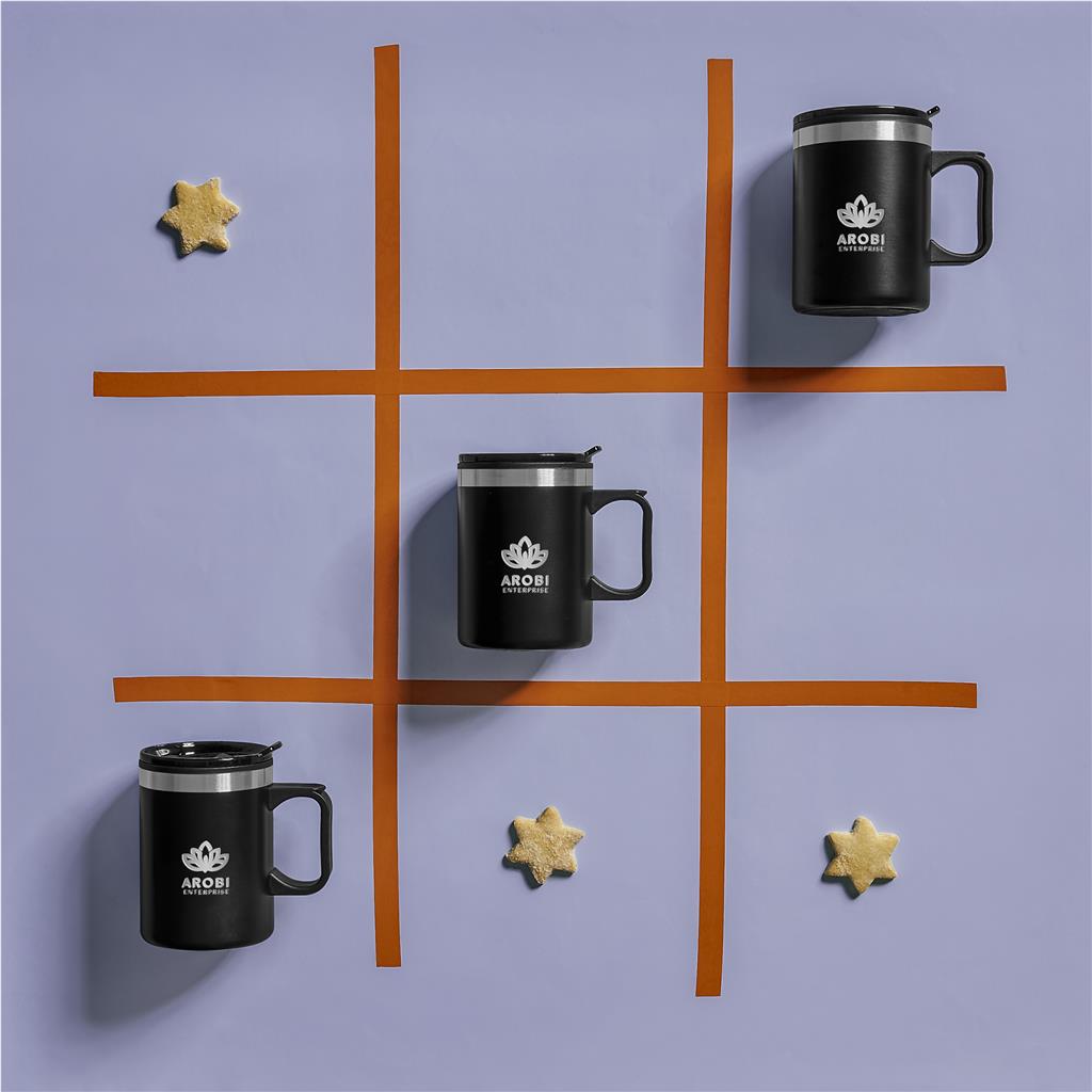 Kooshty Angelo Stainless Steel & Plastic Double-Wall Mug – 360ml - Image 6