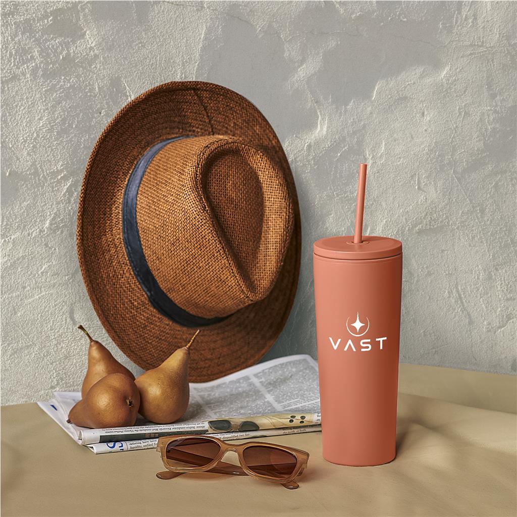 Kooshty Concorde Stainless Steel & Plastic Double-Wall Tumbler & Straw - 720ml - Image 20